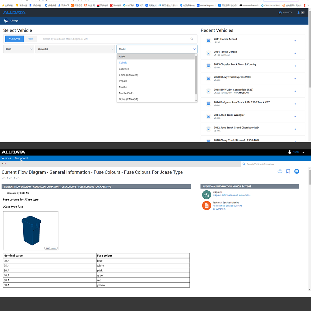 1-Year Whole Data Alldata US F - огляд і ціна Workshop Tools Online