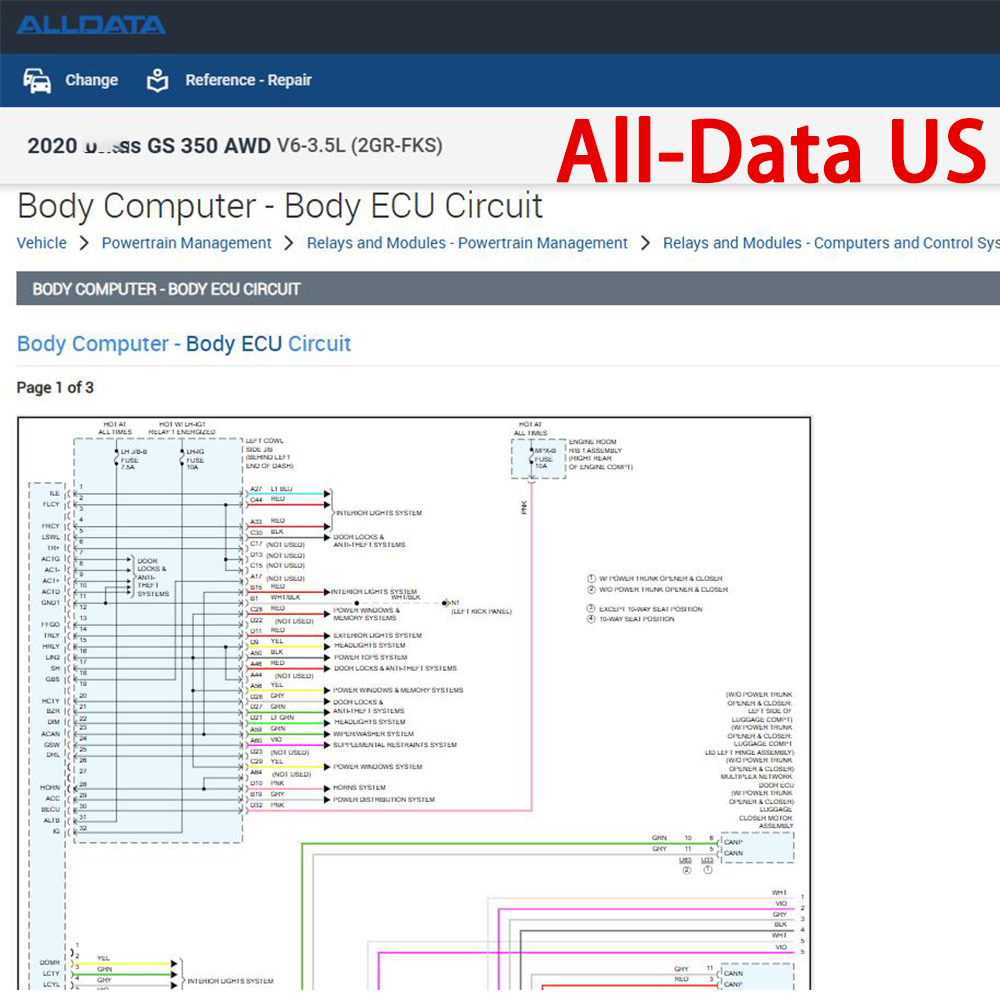 1-Year Whole Data Alldata US F - огляд і ціна Workshop Tools Online