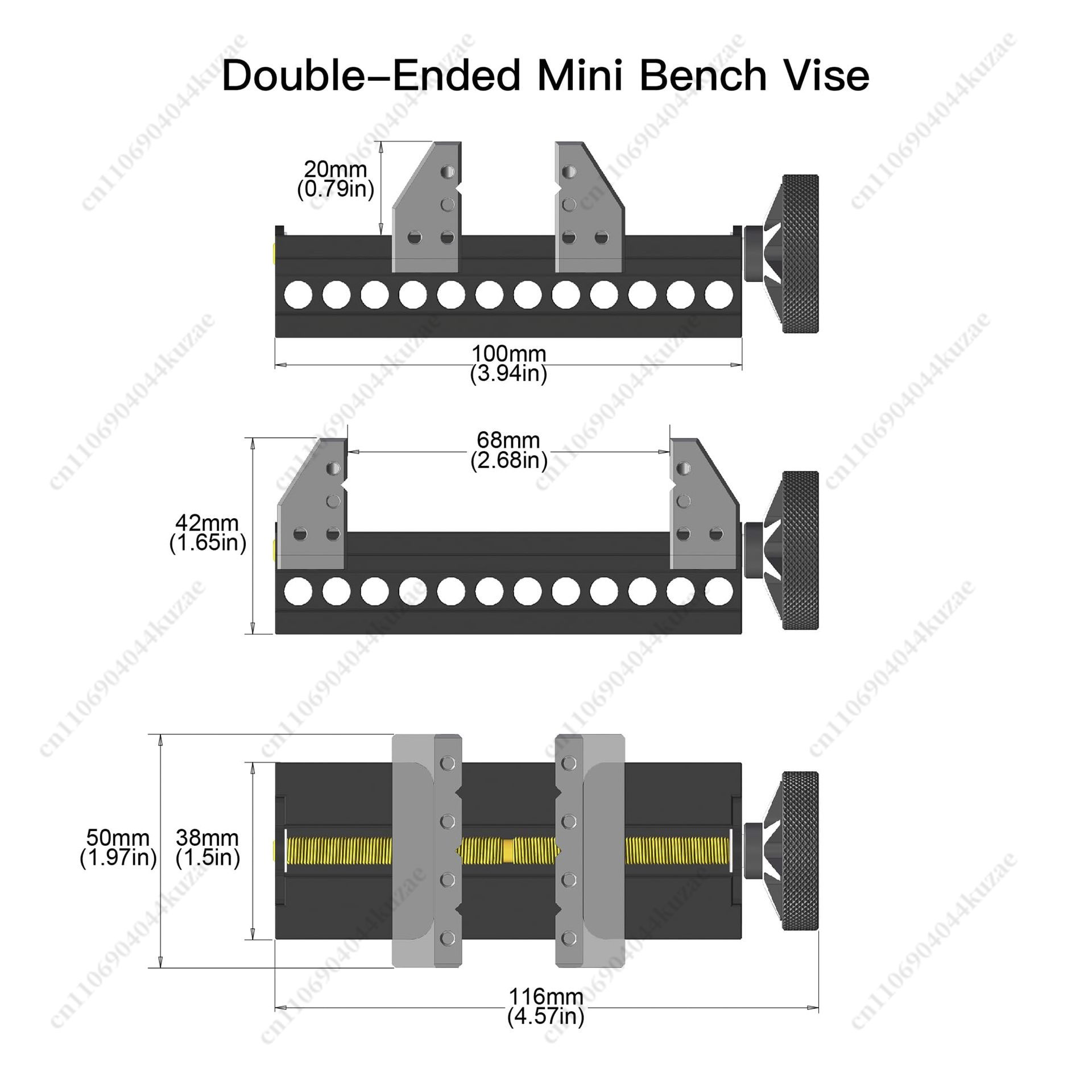 Double-Ended Mini Vise, Aerosp - огляд і ціна Workshop Tools Vice