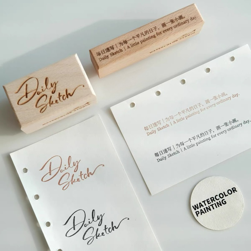 Wooden Rubber Stamps Watercolo - огляд і ціна Tools Qa