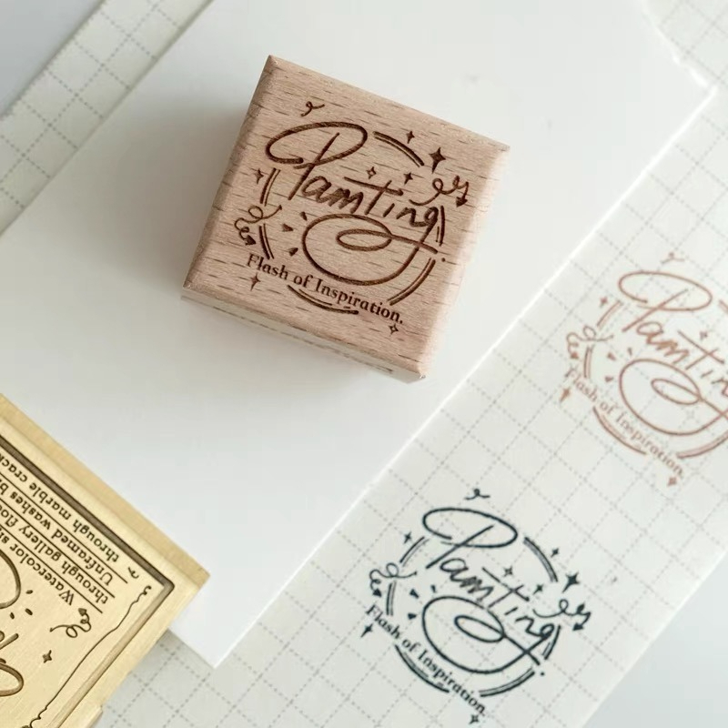 Wooden Rubber Stamps Watercolo - огляд і ціна Tools Qa